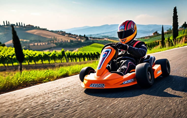 **

"A vibrant kart racing scene in Italy, featuring a kart drifting around a tight corner with sparks flying. Focus on the 'Perfect Charge' boost effect, with a visual indication of the speed boost. In the background, include the Tuscan countryside, like rolling hills and vineyards, in a cartoon style."

**