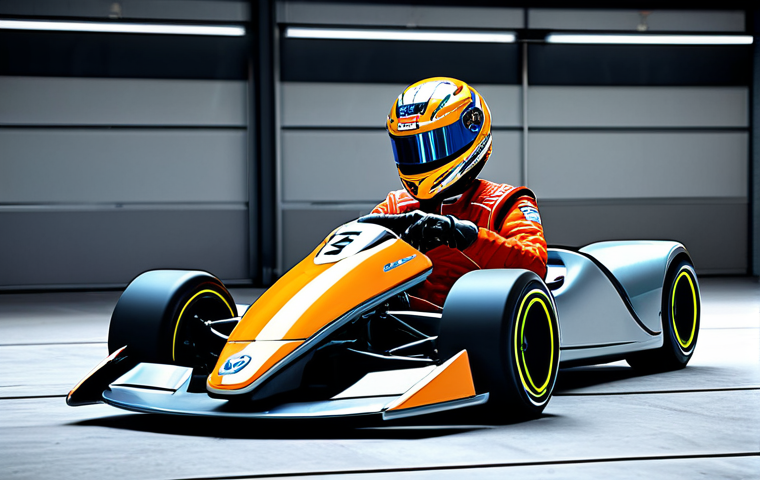 Futuristic Kart Design**
"A sleek, futuristic kart prototype with hybrid engine details, displayed in a brightly lit, modern KartRider garage, fully clothed driver wearing a racing suit, appropriate attire, safe for work, perfect anatomy, correct proportions, professional rendering, high quality."
**