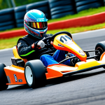 카트라이더 드리프트 챌린지 성공법 - **Image of a professional kart racer in action:** "A fully clothed, professional kart racer skillful...