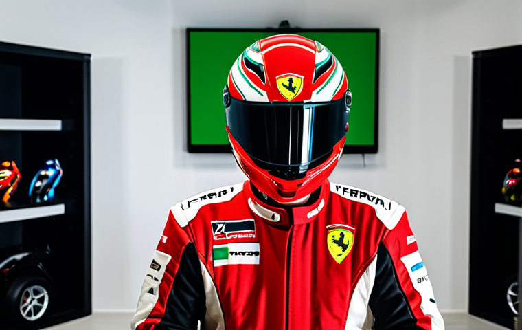 카트라이더 레이싱 팁 영상 - **
"A professional Kartrider gamer, fully clothed in a branded racing suit (Ferrari or similar Ital...