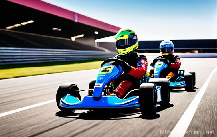 카트라이더 드리프트 전문가의 조언 - **Prompt:** A highly skilled kart racer, wearing a full, sleek racing suit and a streamlined helmet,...