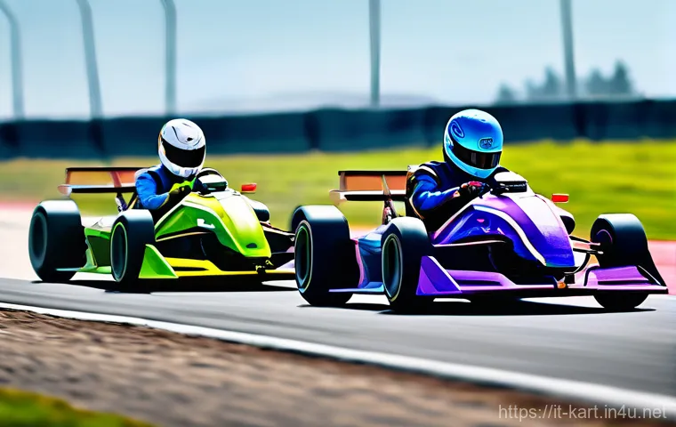 카트라이더 팀원 협력 기술 - **Prompt: The Perfect Synchrony in Action**
"Three diverse young adult racers, wearing futuristi...