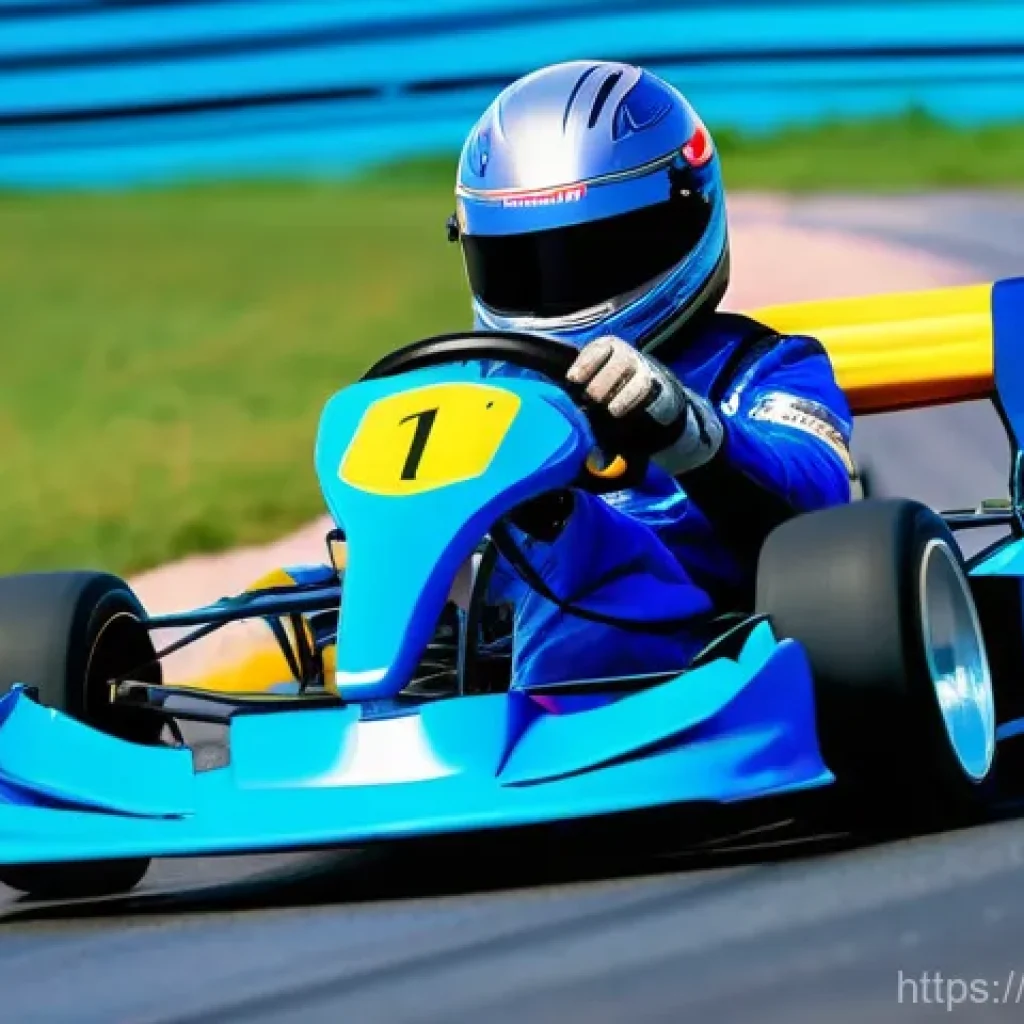 카트라이더 게임 트랙 공략법 - **Prompt 1: The Apex of a Perfect Drift**
    A highly dynamic, low-angle shot of a male racer, in h...