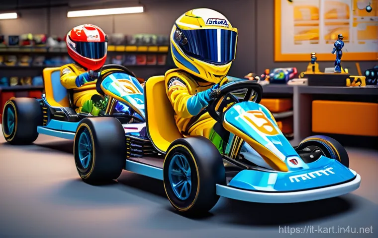 카트라이더 클래식 버전과 차이점 - **Prompt for Modern KartRider Dynamic Action:**
    "A highly detailed, visually stunning 3D render ...