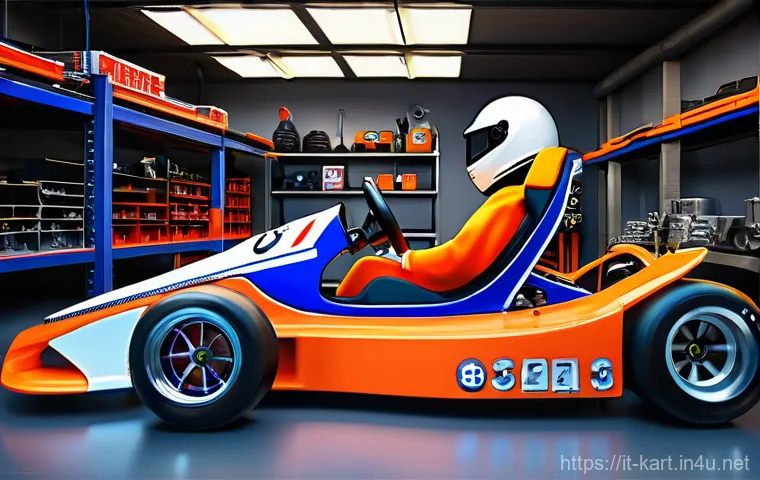 카트라이더 신규 유저 적응 시간 - **"An energetic scene featuring a skilled racer in a fantastical, brightly colored kart, executing a...