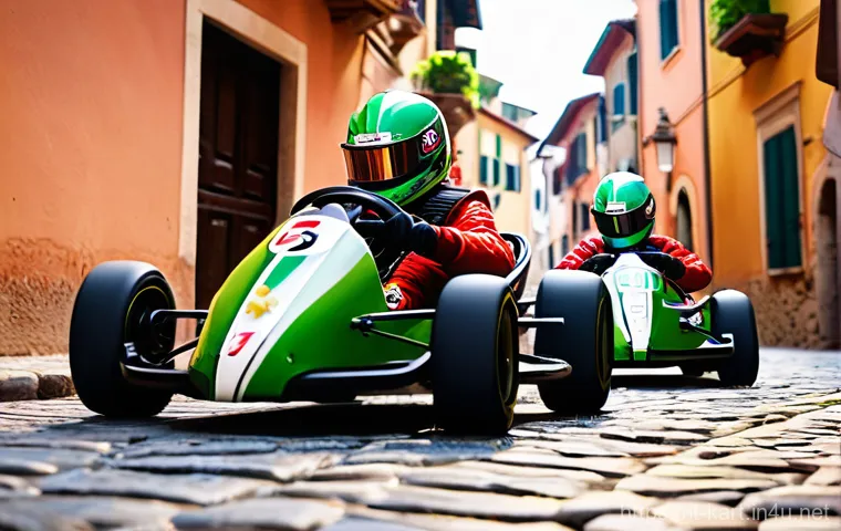 카트라이더 신규 유저를 위한 트랙별 공략법 - **Aspiring Champion in Italian Garage:**
    "A bright and inviting scene of a young, enthusiastic r...