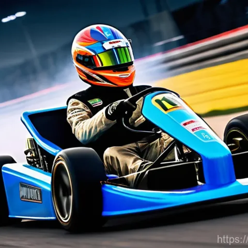 카트라이더 신규 트랙과 드리프트 조언 - **Prompt:** A dynamic, high-speed kart racing scene featuring a diverse, young adult racer skillfull...