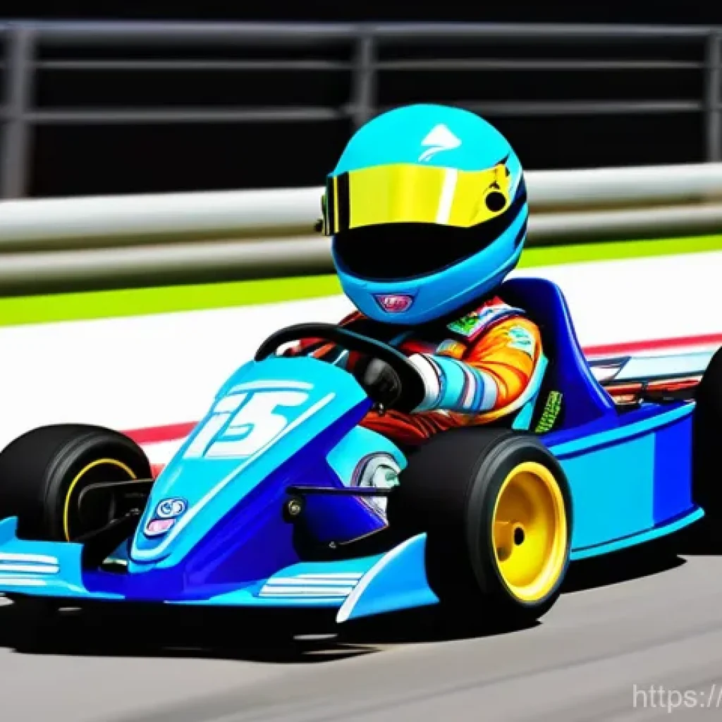카트라이더 베타 버전 리뷰 - **Prompt 1: Customized Racer in Vibrant Pit Stop**
    "A cheerful, cartoon-style character, reminis...