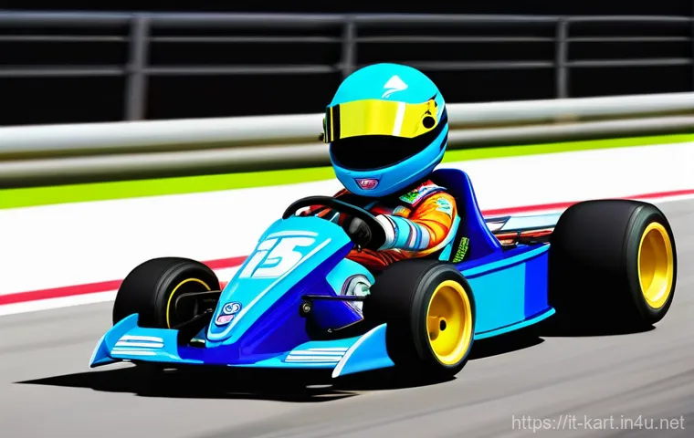 카트라이더 베타 버전 리뷰 - **Prompt 1: Customized Racer in Vibrant Pit Stop**
    "A cheerful, cartoon-style character, reminis...