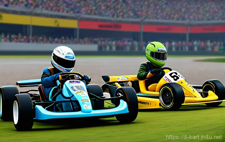 카트라이더 온라인 대회 참가 팁 - **Prompt 1: Mastering the Drift and Control**
    "A dynamic, high-octane scene of a skilled KartRid...