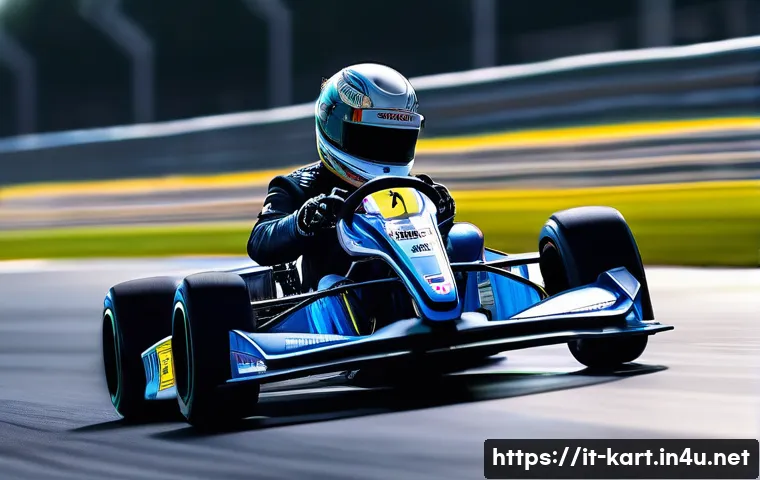 카트라이더 트릭 성공률 높이기 - **Prompt:** A dynamic, high-angle shot capturing a skilled KartRider racer, gender-neutral, in their...