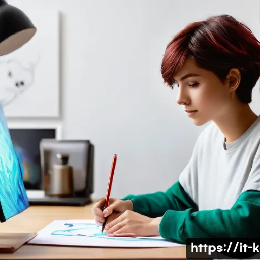 카트라이더 팬아트 대회의 성장과 성공 비결 - **A Vibrant Digital Artist's Studio:**
    A young Italian digital artist, mid-20s, with a stylish s...