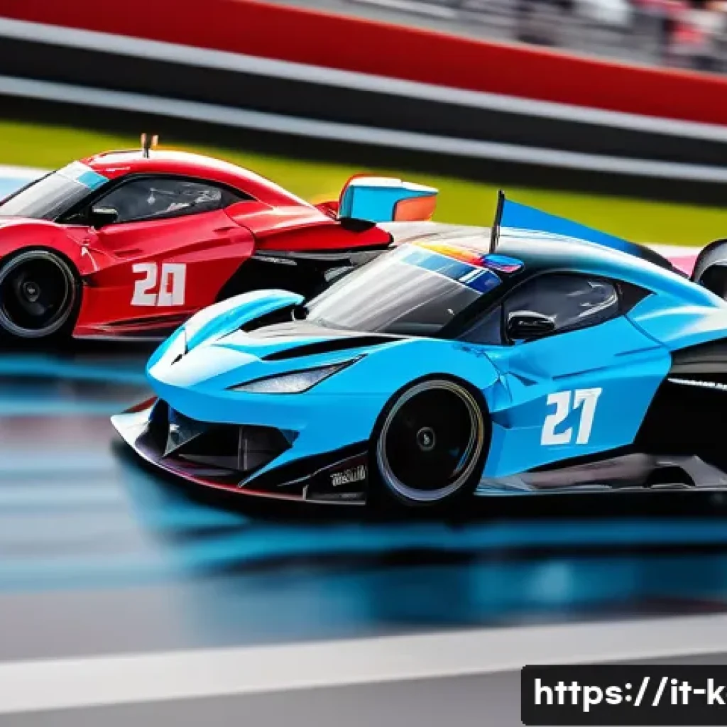 카트라이더 신규 캐릭터와 아이템 활용 - A dynamic racing scene featuring two newly introduced characters competing on a high-speed track wit...