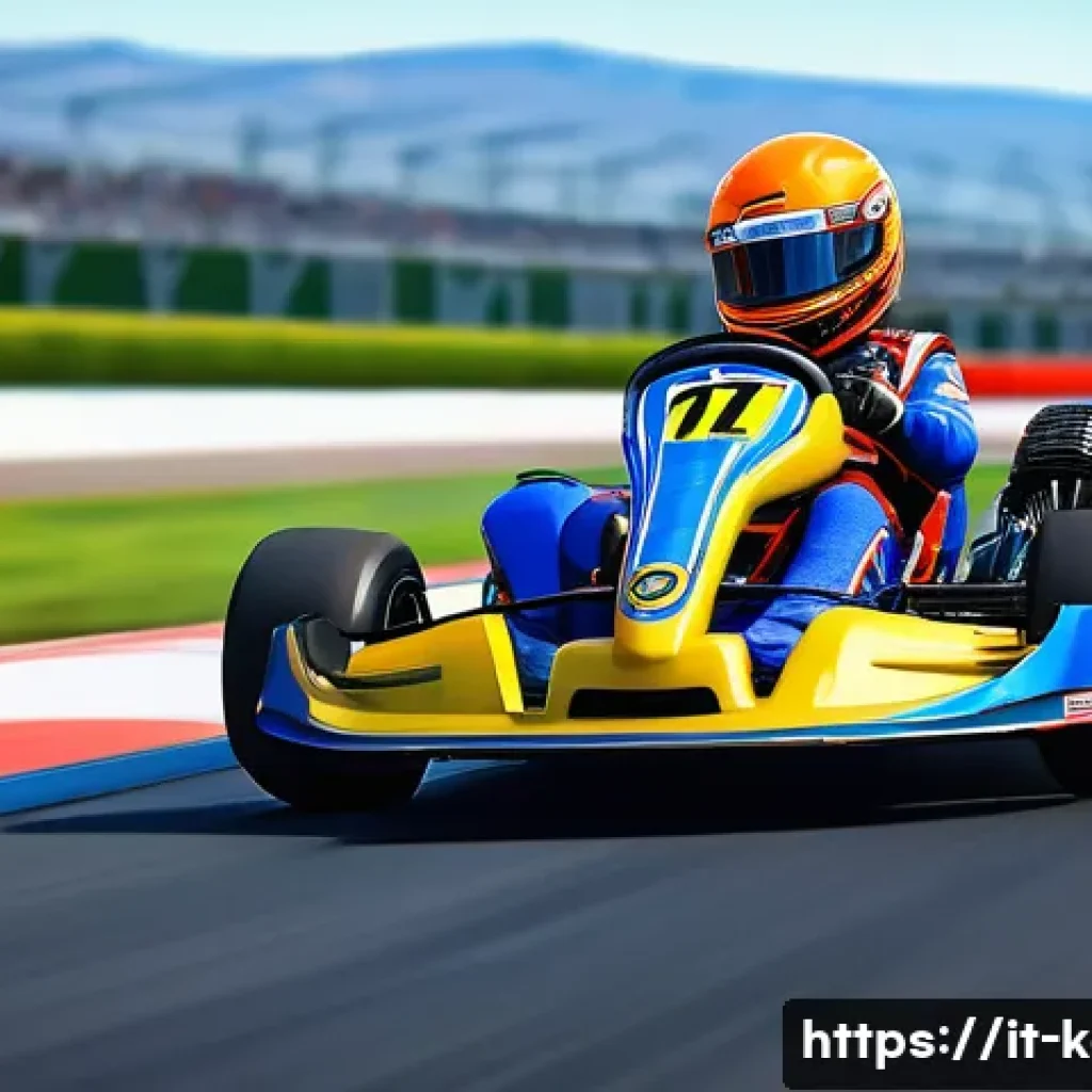 카트라이더 이벤트 코인 획득법 - A dynamic kart racing scene set on a vibrant, twisting track with sharp curves and colorful surround...