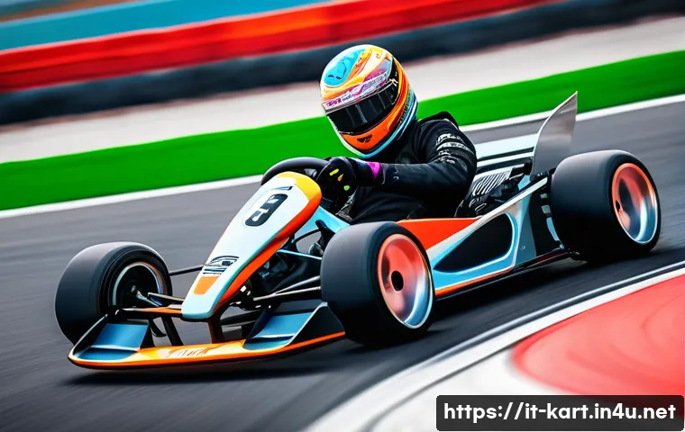 카트라이더 신규 업데이트와 드리프트 조언 - A dynamic racing scene featuring a sleek kart with high acceleration and elevated maneuverability, d...
