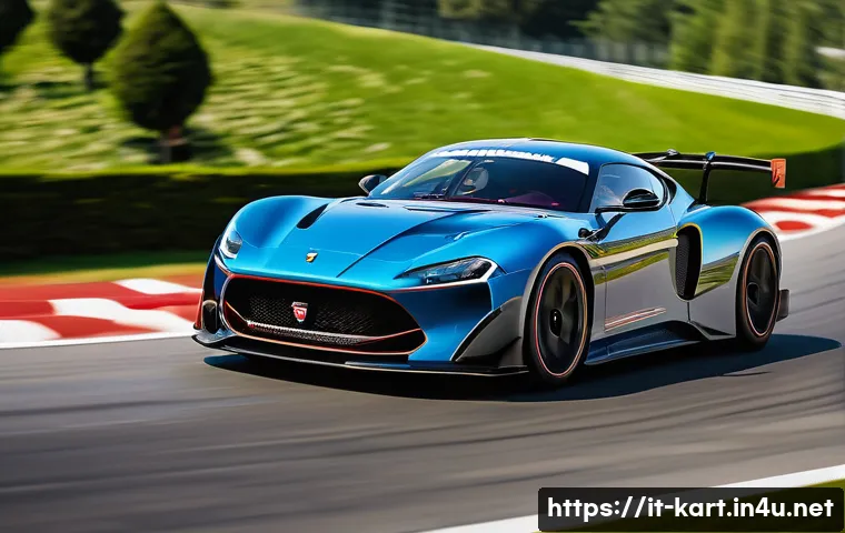 카트라이더 레벨 업 꿀팁 - A dynamic racing scene set on a medium-length, technical racetrack winding through a lush Italian co...
