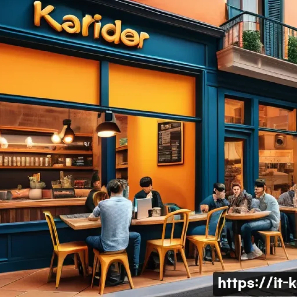 카트라이더 소셜 미디어 활용 - A vibrant digital gaming community scene set in a modern Italian caf&eacute; with young adults engaging ent...