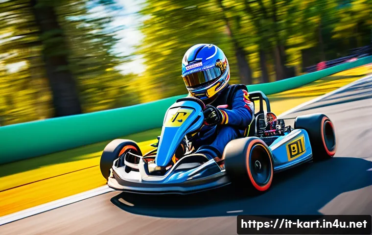 카트라이더 초보자 필수 영상 - A dynamic KartRider racing scene featuring a skilled driver expertly controlling a sleek, colorful k...