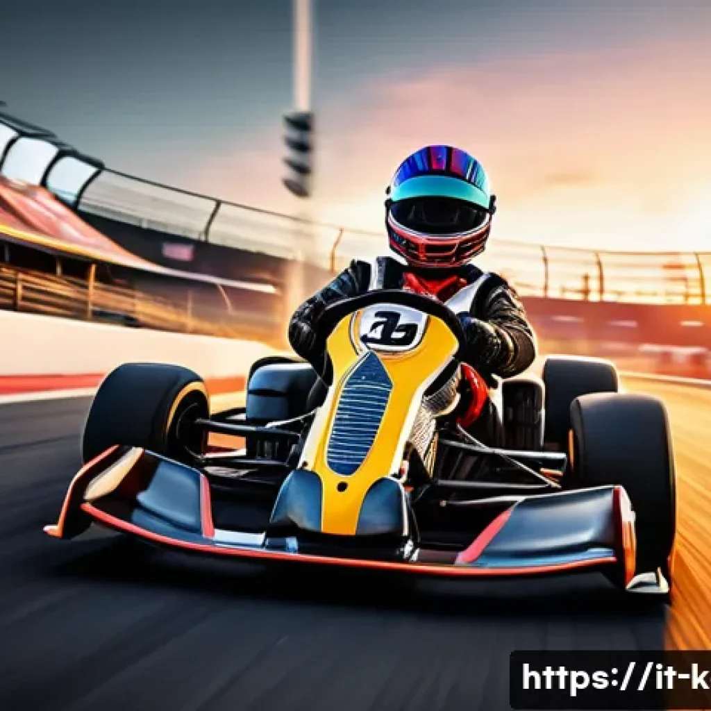 카트라이더 신규 트랙과 팬아트 이벤트 - A dynamic racing scene on a revolutionary kart track featuring a variety of surfaces: smooth asphalt...