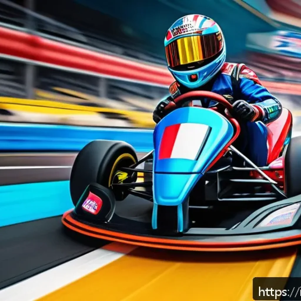 카트라이더 팬아트와 이벤트 성공 노하우 - A dynamic fanart scene featuring KartRider character Taekwon in an energetic racing pose inside a vi...