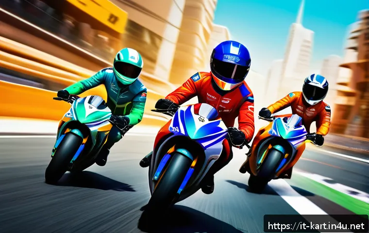 카트라이더 팬아트 챌린지 - A vibrant digital illustration of a KartRider-inspired race scene set in a surreal fantasy world, fe...