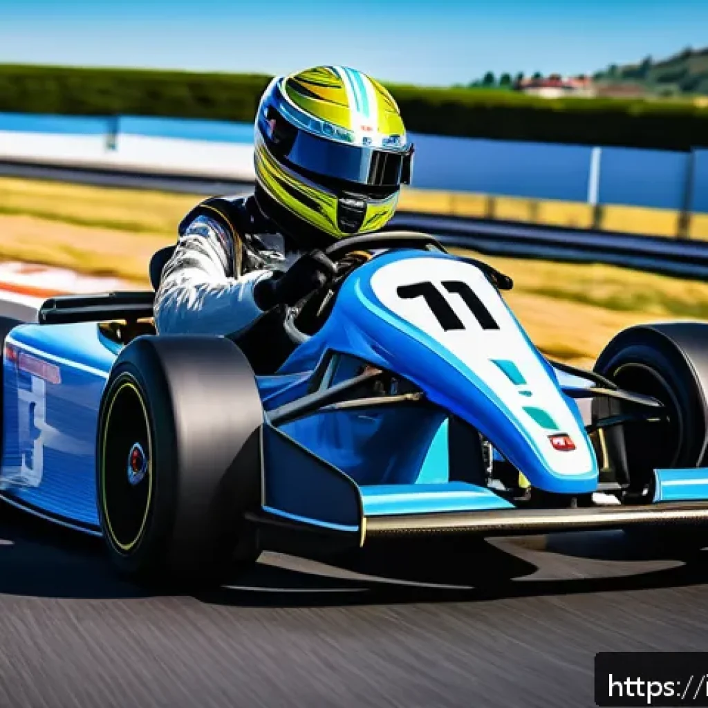 카트라이더 최고 랭커 비법 - A detailed scene of a futuristic kart racing circuit inspired by Italian landscapes, featuring a sle...