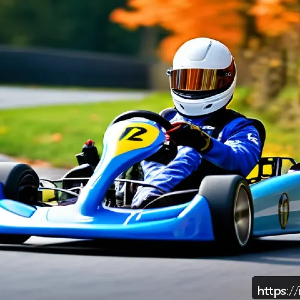 카트라이더 신규 유저 학습 가이드 - A dynamic kart racing scene on a sunny day at "Maple Road," featuring a sleek kart with balanced des...