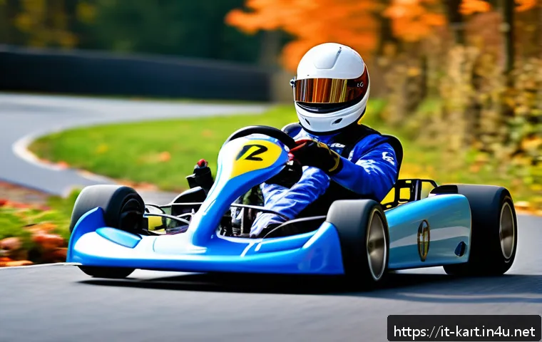 카트라이더 신규 유저 학습 가이드 - A dynamic kart racing scene on a sunny day at "Maple Road," featuring a sleek kart with balanced des...