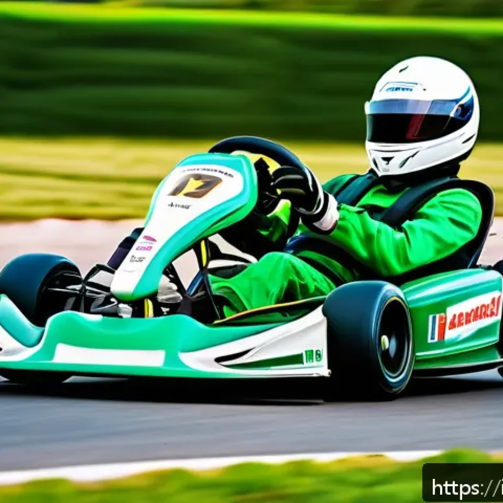 카트라이더 초보 유저의 게임 공략 노하우 - A dynamic kart racing scene on a bright, sunny day featuring a skilled driver in colorful racing gea...